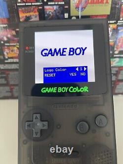 Nintendo Game Boy Color Clear Black OLED IPS Screen Retro Gameboy