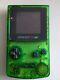 Nintendo Game Boy Color Clear Green Handheld System & Harry Potter Game