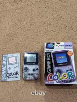 Nintendo Game Boy Color Clear Purple Console withBox Handheld System Japan