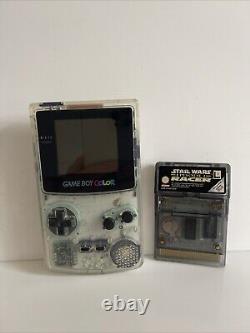 Nintendo Game Boy Color Clear Translucent With Game Ready To Play