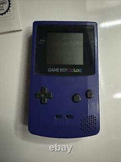 Nintendo Game Boy Color Colour Handheld System Grape Tested Working