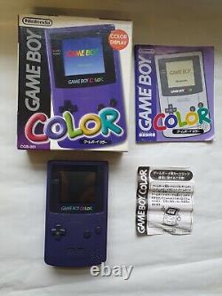 Nintendo Game Boy Color Console Grape / Purple Boxed Japan Edition