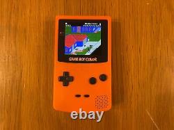 Nintendo Game Boy Color Console + New Orange Shell + IPS LCD Screen