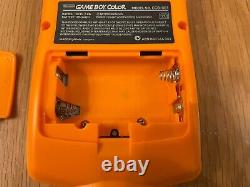 Nintendo Game Boy Color Console + New Orange Shell + IPS LCD Screen