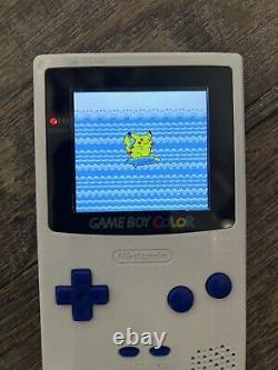 Nintendo Game Boy Color Console Renewed Custom Gloss White/Blue