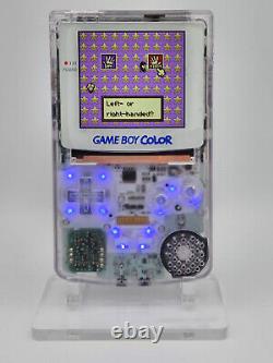 Nintendo Game Boy Color Console Retro Pixel IPS Clear White Shell RGB