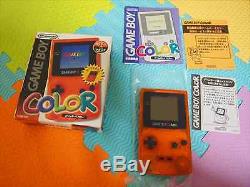 Nintendo Game Boy Color Console System Clear Orange & Black Daiei Hawks Limited