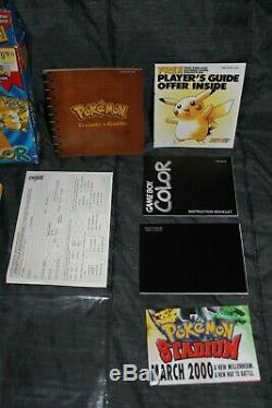 Nintendo Game Boy Color Console Yellow Pokemon Pikachu Limited Edition Open Box