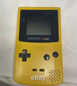 Nintendo Game Boy Color Dandelion Yellow CGB-001 Handheld Console & 3 Games