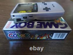Nintendo Game Boy Color GBC-001 Limited Gold & Silver Pokemon Pikachu Box CIB
