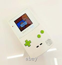 Nintendo Game Boy Color (GBC) Console White Custom Re-Shell & LCD Backlight Mod