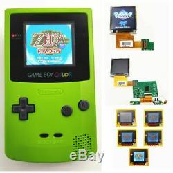 Nintendo Game Boy Color GBC System Backlight Backlit Brighter Mod Kiwi Green