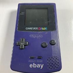 Nintendo Game Boy Color Grape CGB-001 Gameboy Colour Inc Pokemon Case & 2 Game