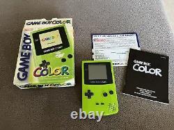 Nintendo Game Boy Color Green-Box System-Complete 1998 100% Original