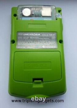 Nintendo Game Boy Color Green Handheld Console -New Case and Buttons