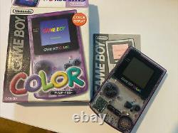 Nintendo Game Boy Color Handheld Console Atomic Purple WITH BOX Japanese Ver