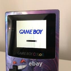 Nintendo Game Boy Color Handheld Console Ips Backlight Pokemon Gengar Silver