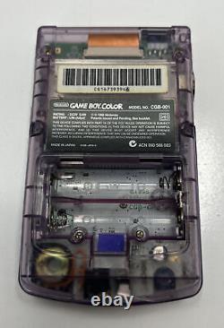Nintendo Game Boy Color Handheld System Atomic Purple Tested&Working With Game