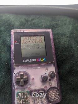 Nintendo Game Boy Color Handheld System Atomic Purple With Games