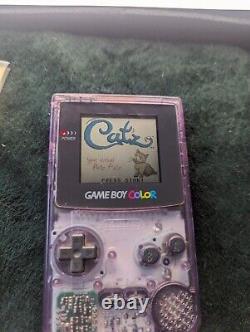 Nintendo Game Boy Color Handheld System Atomic Purple With Games