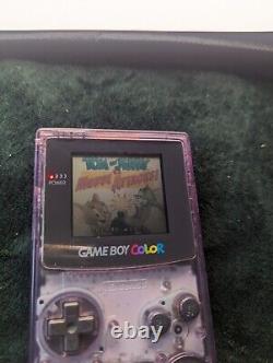 Nintendo Game Boy Color Handheld System Atomic Purple With Games