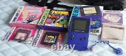 Nintendo Game Boy Color Handheld System Boxed, withmanual Grape + Accessories