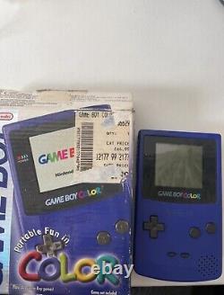 Nintendo Game Boy Color Handheld System Grape Purple Colour Boxed