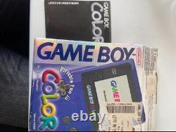 Nintendo Game Boy Color Handheld System Grape Purple Colour Boxed