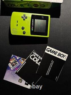 Nintendo Game Boy Color Kiwi/lime green with box & manuals