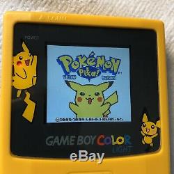 Nintendo Game Boy Color Light Pikachu Yellowithblue (Backlight Mod)
