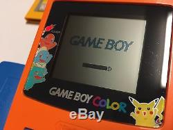 Nintendo Game Boy Color POKeMON Center 3rd Anniversary Edition + NEW SAVE BATTS