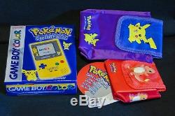 Nintendo Game Boy Color Pikachu Pokémon Limited Edition BRAND NEW EUROPEO + BAG