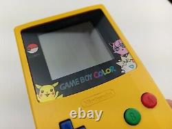 Nintendo Game Boy Color Pokemon Edition CGB-001 Tested Works Quiet Speaker READ