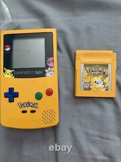 Nintendo Game Boy Color Pokemon Edition Handheld System Complete In Box Yellow