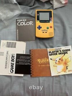 Nintendo Game Boy Color Pokemon Edition Handheld System Complete In Box Yellow