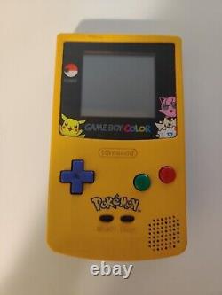 Nintendo Game Boy Color Pokemon Edition Handheld System Yellow With SUPER MARIO