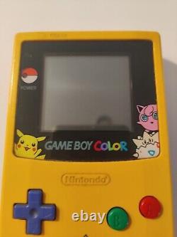 Nintendo Game Boy Color Pokemon Edition Handheld System Yellow With SUPER MARIO