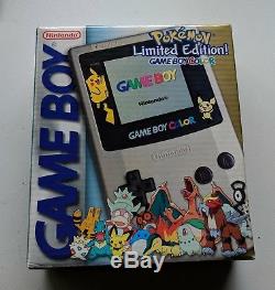 Nintendo Game Boy Color Pokemon Edition Silver & Gold Handheld System COMPLETE