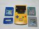 Nintendo Game Boy Color Pokémon Edition Yellow Handheld System + 3 Games Crystal