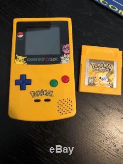 Nintendo Game Boy Color Pokemon Pikachu Edition Yellow Console BOX Read Desrcrip