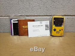 Nintendo Game Boy Color Pokemon Pikachu Edition Yellow Console Complete in Box