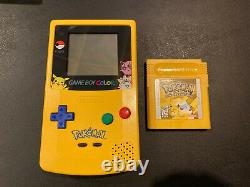 Nintendo Game Boy Color Pokemon Pikachu Yellow Handheld Console Complete In Box