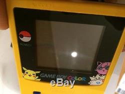 Nintendo Game Boy Color Pokemon Yellow Pikachu Handheld System In Box Super Rare
