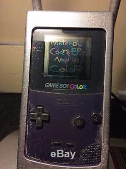 Nintendo Game Boy Color Purple Console Kiosk Includes Rare Demo Promo NEEDS WORK