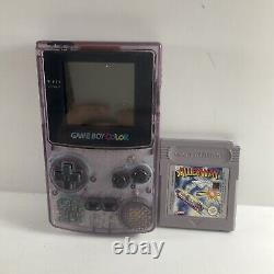 Nintendo Game Boy Color Purple Translucent With Game