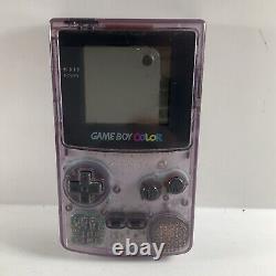 Nintendo Game Boy Color Purple Translucent With Game