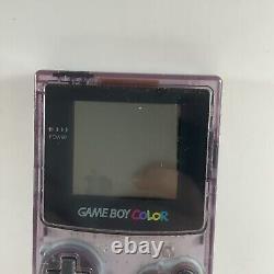 Nintendo Game Boy Color Purple Translucent With Game