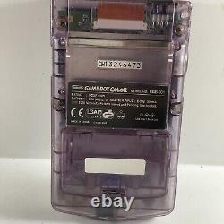 Nintendo Game Boy Color Purple Translucent With Game