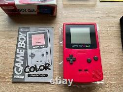 Nintendo Game Boy Color Red Console Boxed with Super Mario Land 2 & Carrying Case