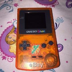 Nintendo Game Boy Color Special Mirinda Mexican Edition Clear Orange Rare